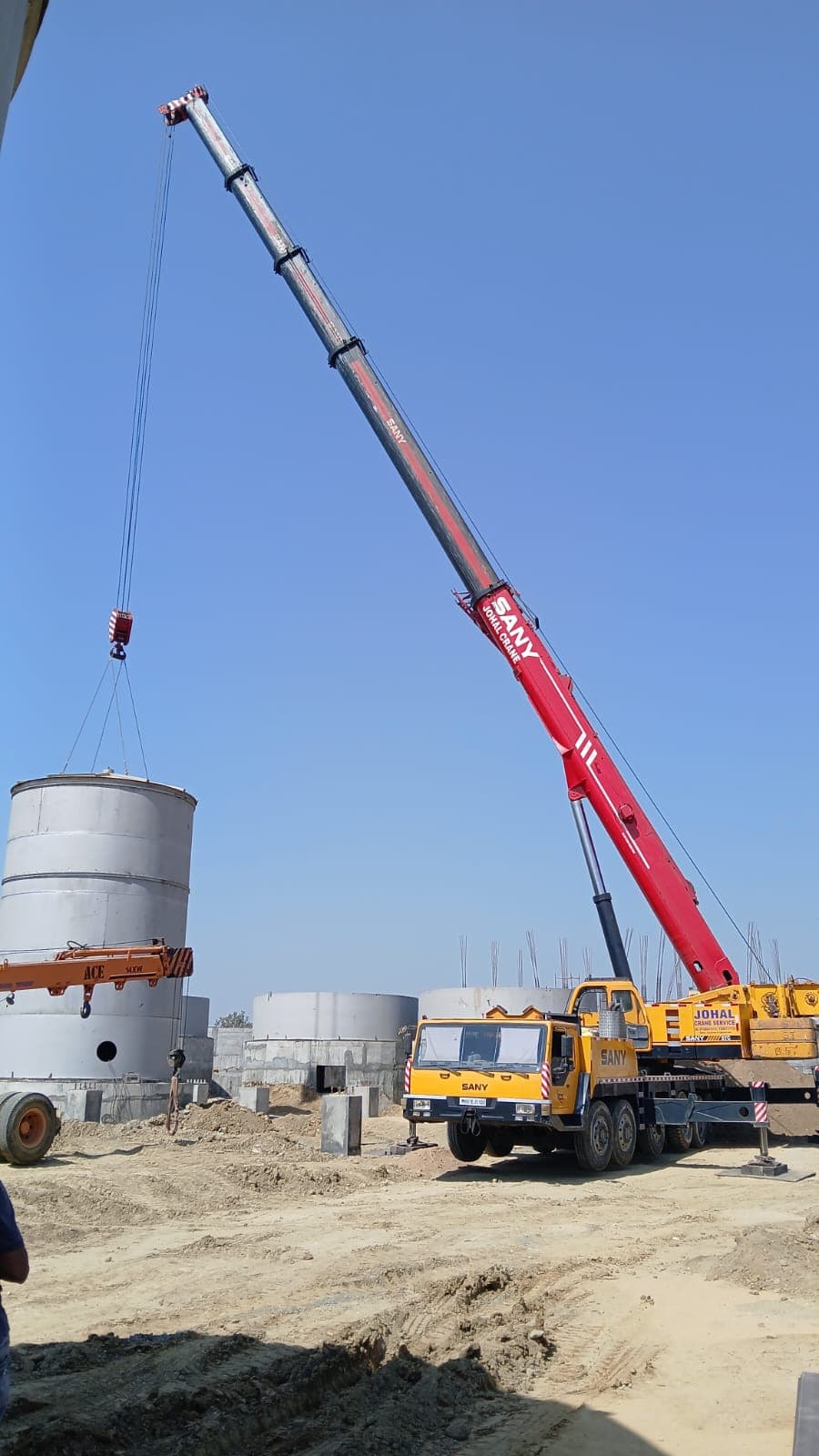 Construction crane operation